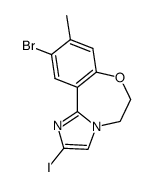 10-Bromo-2-iodo-9-Methyl-5,6-dihydrobenzo[f]imidazo[1,2-d][1,4]oxazepine结构式