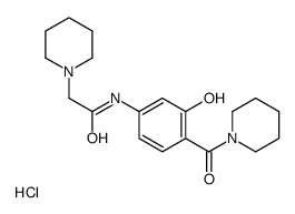 N-[3-hydroxy-4-(piperidine-1-carbonyl)phenyl]-2-piperidin-1-ium-1-ylacetamide,chloride Structure