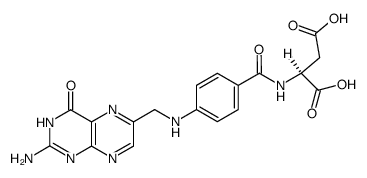 N-[4-[[(2-Amino-1,4-dihydro-4-oxopteridin-6-yl)methyl]amino]benzoyl]-L-aspartic acid结构式