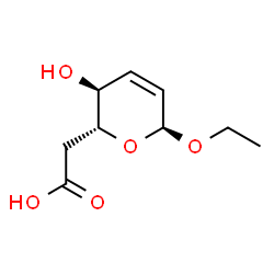 2H-Pyran-2-aceticacid,6-ethoxy-3,6-dihydro-3-hydroxy-,[2R-(2alpha,3bta,6bta)]-(9CI) structure