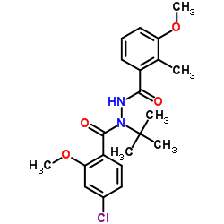 N'-(4-Chloro-2-methoxybenzoyl)-3-methoxy-2-methyl-N'-(2-methyl-2-propanyl)benzohydrazide Structure