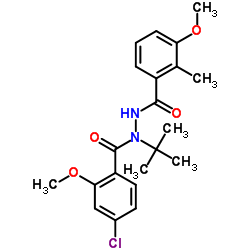 N'-(4-Chloro-2-methoxybenzoyl)-3-methoxy-2-methyl-N'-(2-methyl-2-propanyl)benzohydrazide结构式