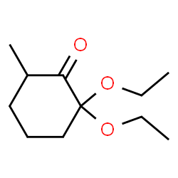 Cyclohexanone, 2,2-diethoxy-6-methyl- (9CI) Structure