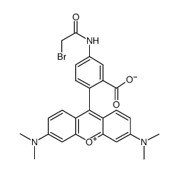 N-[3',6'-二(二甲基氨基)-3-氧代-3H-螺[2-苯并呋喃-1,9'-氧杂蒽]-5-基]-2-溴乙酰胺结构式