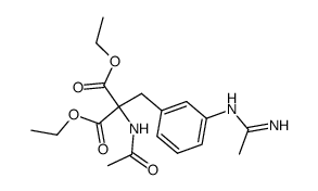 2-(3-Acetimidoylamino-benzyl)-2-acetylamino-malonic acid diethyl ester Structure