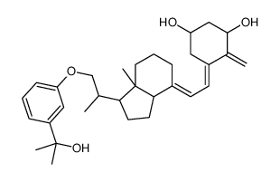 (5E)-5-[(2E)-2-[1-[1-[3-(2-hydroxypropan-2-yl)phenoxy]propan-2-yl]-7a-methyl-2,3,3a,5,6,7-hexahydro-1H-inden-4-ylidene]ethylidene]-4-methylidenecyclohexane-1,3-diol结构式