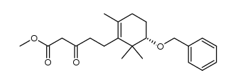 Methyl [(S)-5-(benzyloxy)-2,6,6-trimethylcyclohex-1-en-1-yl]-3-oxopentanoate结构式