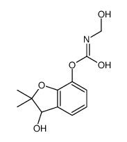 (3-hydroxy-2,2-dimethyl-3H-1-benzofuran-7-yl) N-(hydroxymethyl)carbamate结构式