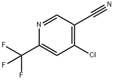 4-氯-6-(三氟甲基)烟腈结构式