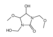 4-hydroxy-1-(hydroxymethyl)-5-methoxy-3-(methoxymethyl)imidazolidin-2-one structure