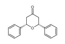 cis-2,6-diphenyltetrahydro-4H-pyran-4-one Structure