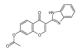 [3-(1H-benzimidazol-2-yl)-4-oxochromen-7-yl] acetate结构式