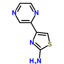 4-(2-吡嗪基)-2-氨基噻唑结构式