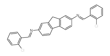 9H-Fluorene-2,7-diamine,N2,N7-bis[(2-chlorophenyl)methylene]- Structure