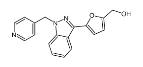 [5-[1-(pyridin-4-ylmethyl)indazol-3-yl]furan-2-yl]methanol Structure