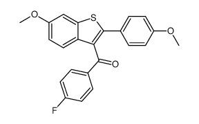 6-methoxy-2-(4-methoxyphenyl)-3-(4-fluorobenzoyl)benzo[b]thiophene Structure