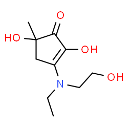 2-Cyclopenten-1-one, 3-[ethyl(2-hydroxyethyl)amino]-2,5-dihydroxy-5-methyl- (9CI) structure