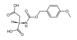 N-[(p-Methoxybenzyl)oxycarbonyl]-L-aspartic acid结构式