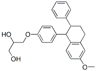 3-[4-(1,2,3,4-Tetrahydro-6-methoxy-2-phenylnaphthalen-1-yl)phenoxy]-1,2-propanediol structure