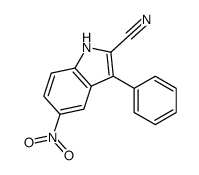 5-nitro-3-phenyl-1H-indole-2-carbonitrile结构式