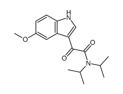 N,N-二异丙基-2-(5-甲氧基-1H-吲哚-3-基)-2-氧代乙酰胺结构式
