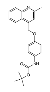 [4-(2-methylquinolin-4-ylmethoxy)phenyl]-carbamic acid tert-butyl ester结构式