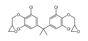 1,1'-Isopropylidenebis[3,5-dichloro-4-(oxiranylmethoxy)benzene] structure
