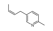 (E)-5-(but-2-enyl)-2-methylpyridine Structure