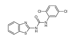 1-benzothiazol-2-yl-3-(2,5-dichloro-phenyl)-urea结构式