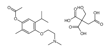 [2-(4-acetoxy-2-isopropyl-5-methylphenoxy)ethyl]dimethylammonium dihydrogen-2-hydroxypropane-1,2,3-tricarboxylate结构式