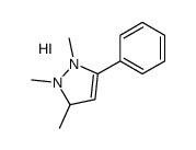 1,2,3-trimethyl-5-phenyl-1,3-dihydropyrazol-1-ium,iodide结构式
