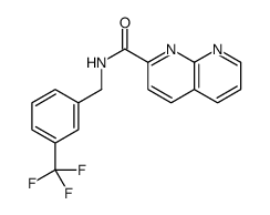 1,8-Naphthyridine-2-carboxamide,N-[[3-(trifluoromethyl)phenyl]methyl]-(9CI) Structure