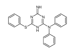 2-N,2-N-diphenyl-6-phenylsulfanyl-1,3,5-triazine-2,4-diamine结构式