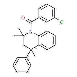 (3-chlorophenyl)(2,2,4-trimethyl-4-phenyl-3,4-dihydroquinolin-1(2H)-yl)methanone结构式