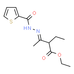 ethyl 2-ethyl-3-[(2-thienylcarbonyl)hydrazono]butanoate Structure