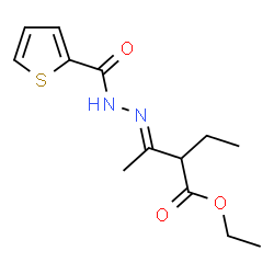 ethyl 2-ethyl-3-[(2-thienylcarbonyl)hydrazono]butanoate structure