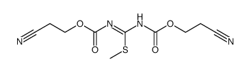 N,N'-bis(2-cyanoethoxycarbonyloxy)-2-methyl-2-thiopseudourea Structure