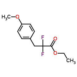 Ethyl 2,2-difluoro-3-(4-methoxyphenyl)propanoate结构式