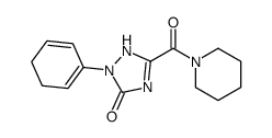 1-[(4,5-Dihydro-5-oxo-1-phenyl-1H-1,2,4-triazol-3-yl)carbonyl]piperidine结构式