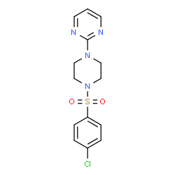 4-CHLORO-1-((4-PYRIMIDIN-2-YLPIPERAZINYL)SULFONYL)BENZENE structure