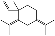 Cyclohexane, 1-ethenyl-1-methyl-2,4-bis(1-methylethylidene)- Structure