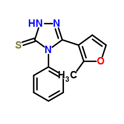 5-(2-METHYL-3-FURYL)-4-PHENYL-4H-1,2,4-TRIAZOLE-3-THIOL structure