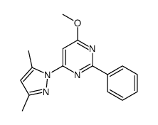 PYRIMIDINE, 4-(3,5-DIMETHYL-1H-PYRAZOL-1-YL)-6-METHOXY-2-PHENYL- picture