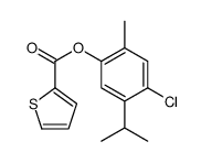 (4-chloro-2-methyl-5-propan-2-ylphenyl) thiophene-2-carboxylate结构式