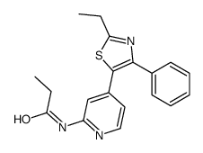 N-[4-(2-ethyl-4-phenyl-1,3-thiazol-5-yl)pyridin-2-yl]propanamide结构式