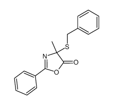 5(4H)-Oxazolone,4-methyl-2-phenyl-4-[(phenylmethyl)thio]- picture