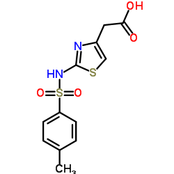 (2-{[(4-Methylphenyl)sulfonyl]amino}-1,3-thiazol-4-yl)acetic acid结构式