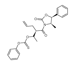 (4R,5S)-3-[(2R)-2((1R*)-1-(phenoxythiocarbonyloxy)ethyl)-1-oxo-4-pentenyl]-4-methyl-5-phenyl-2-oxazolidinone Structure