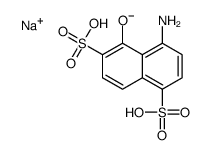 sodium hydrogen 4-amino-5-hydroxynaphthalene-1,6-disulphonate结构式