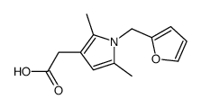 2-[1-(furan-2-ylmethyl)-2,5-dimethylpyrrol-3-yl]acetic acid结构式
